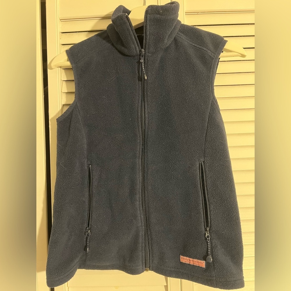 Vineyard Vines Navy Fleece Vest